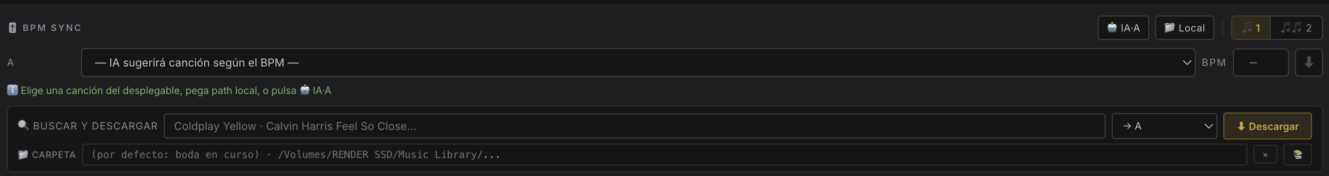 Sync de música por BPM en WedCut